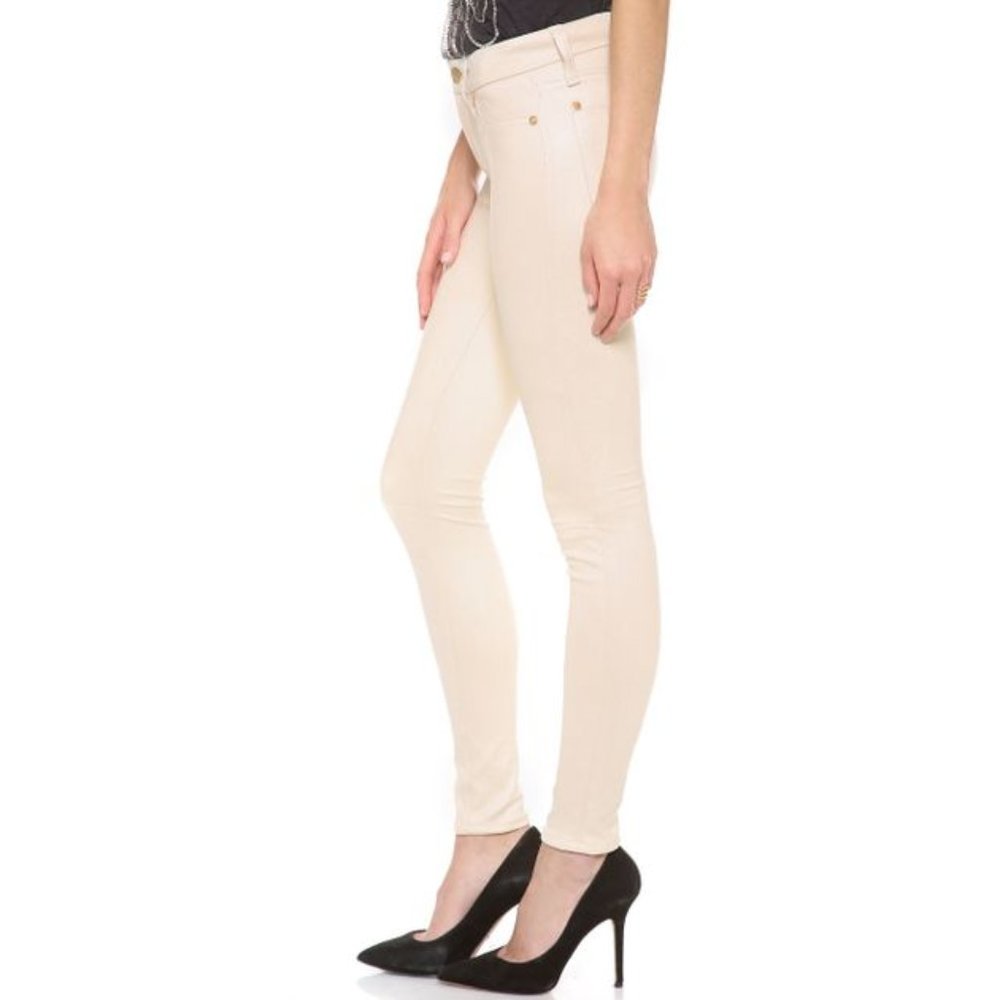7 for all Mankind Faux Suede Leggings Vegan Minimalist Neutral